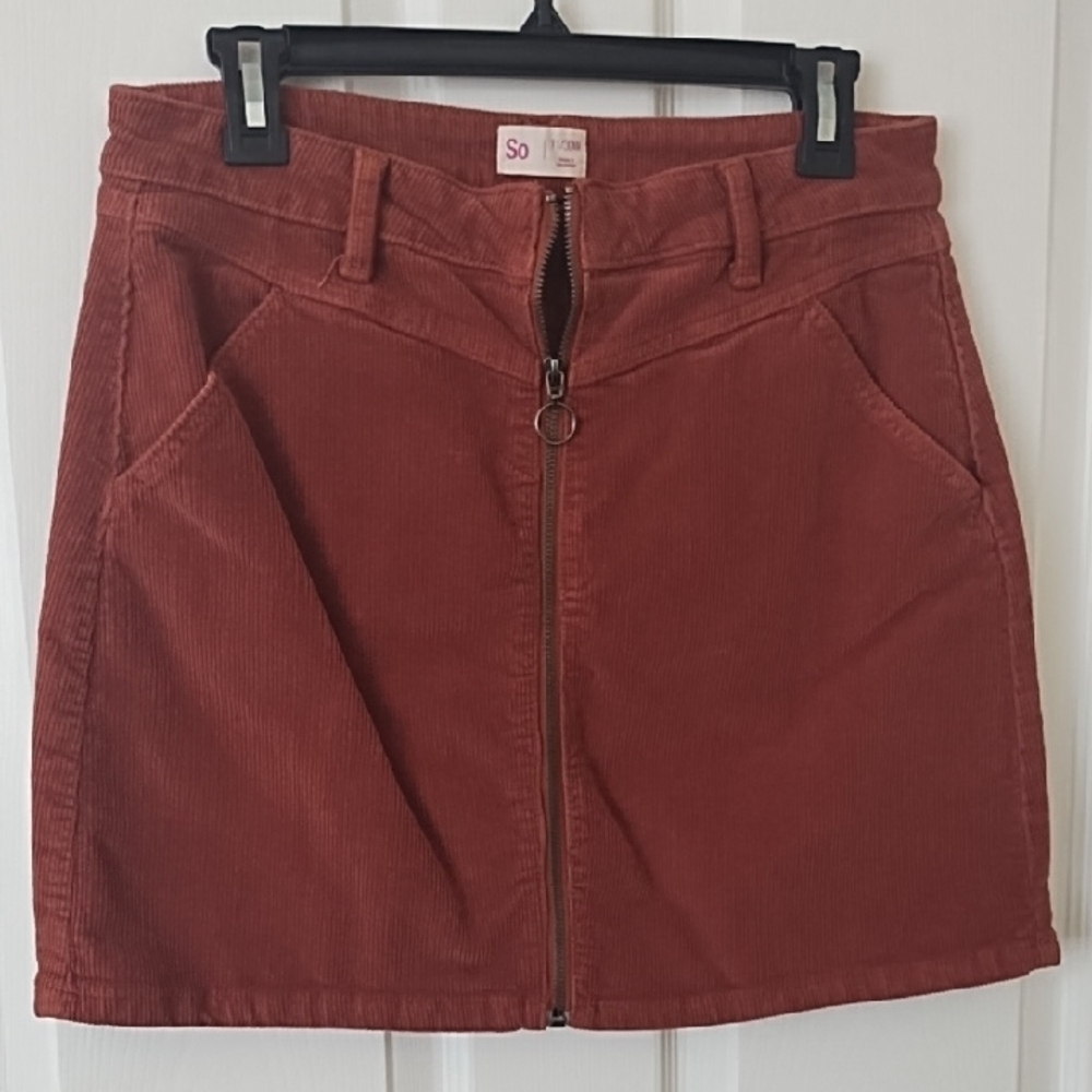 So Women's Corduroy Skirt - Rust